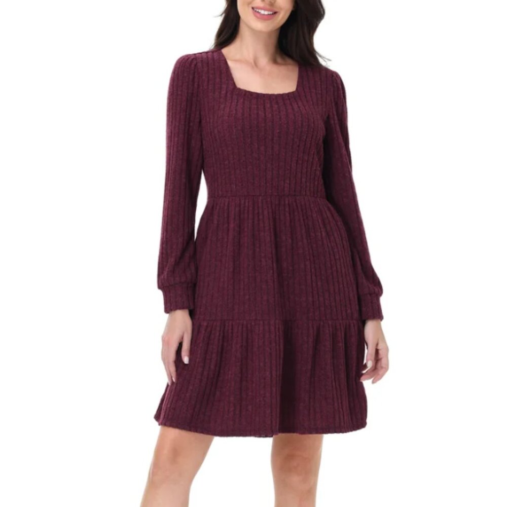 NWT Frye Women's Ribbed Merlot Red Dress Size XL